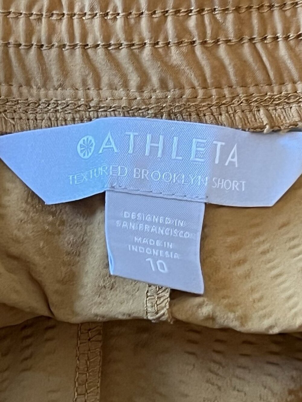 Athleta Women’s Textured Brooklyn Shorts Size 10 Athletic Athleisure Mustard - Picture 3 of 7